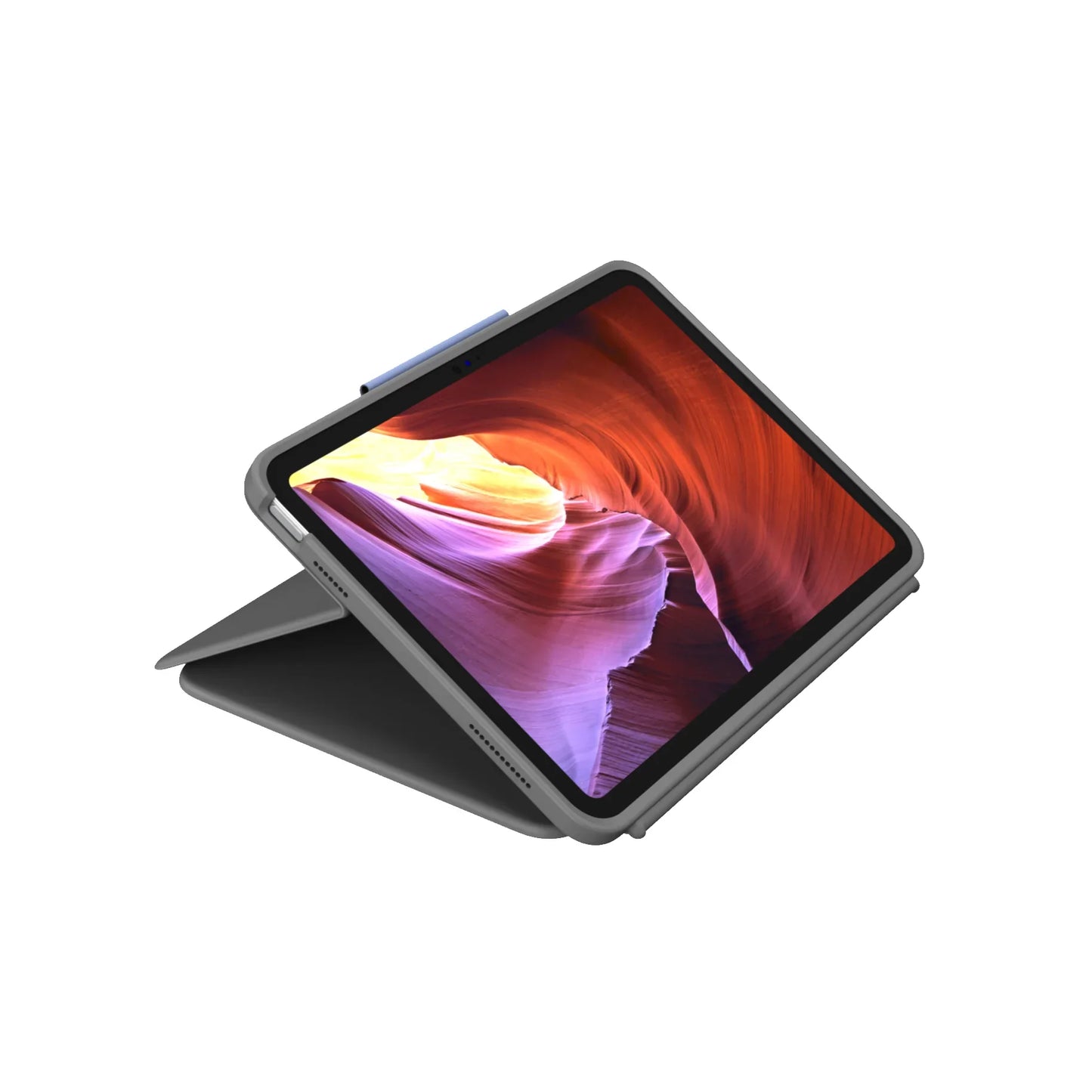 Husa cu tastatura Logitech Rugged Folio cu Smart Connector pentru iPad 10, US, Gri Oxford