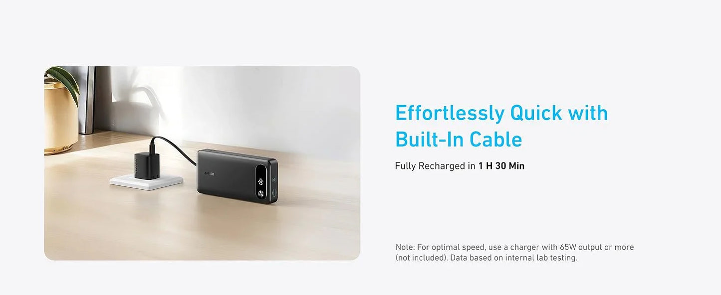 Baterie externa Anker Powercore 20000 mAh 87W cablu USB-C Negru