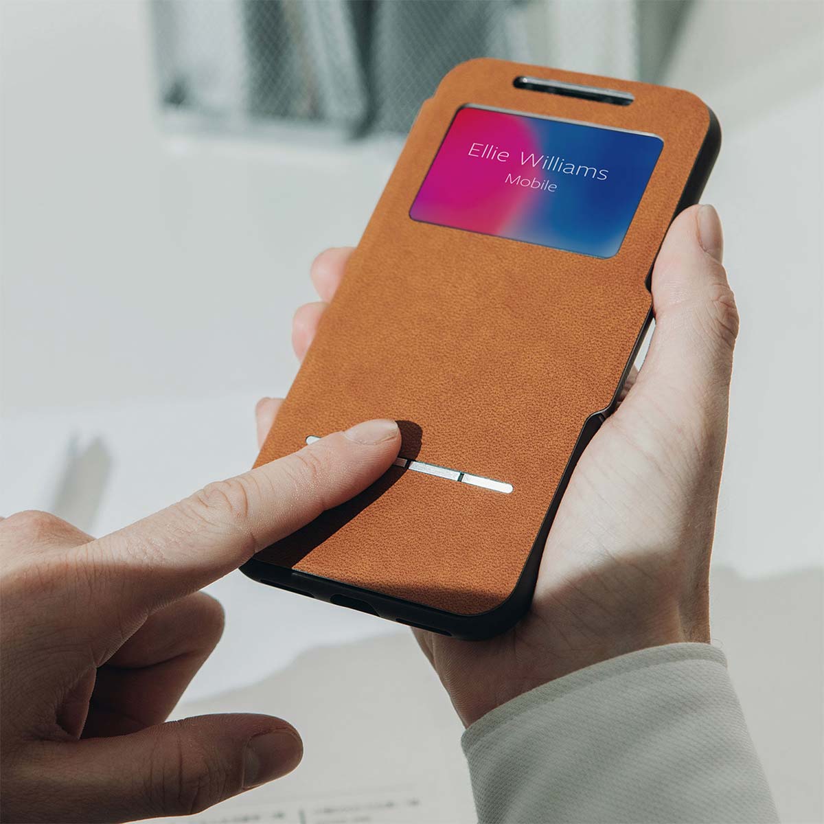 Husa de protectie Moshi SenseCover pentru iPhone X - Caramel Brown - iSTYLE RO