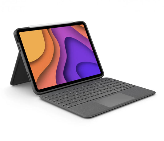 Husa Logitech Folio Touch cu tastatura iluminata si trackpad pentru iPad Air gen 4,5, US - iSTYLE RO