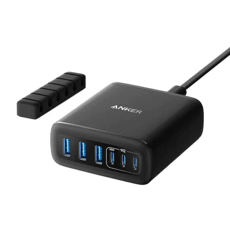 Incarcator retea Anker 112W, 6 Porturi, Slim, Negru