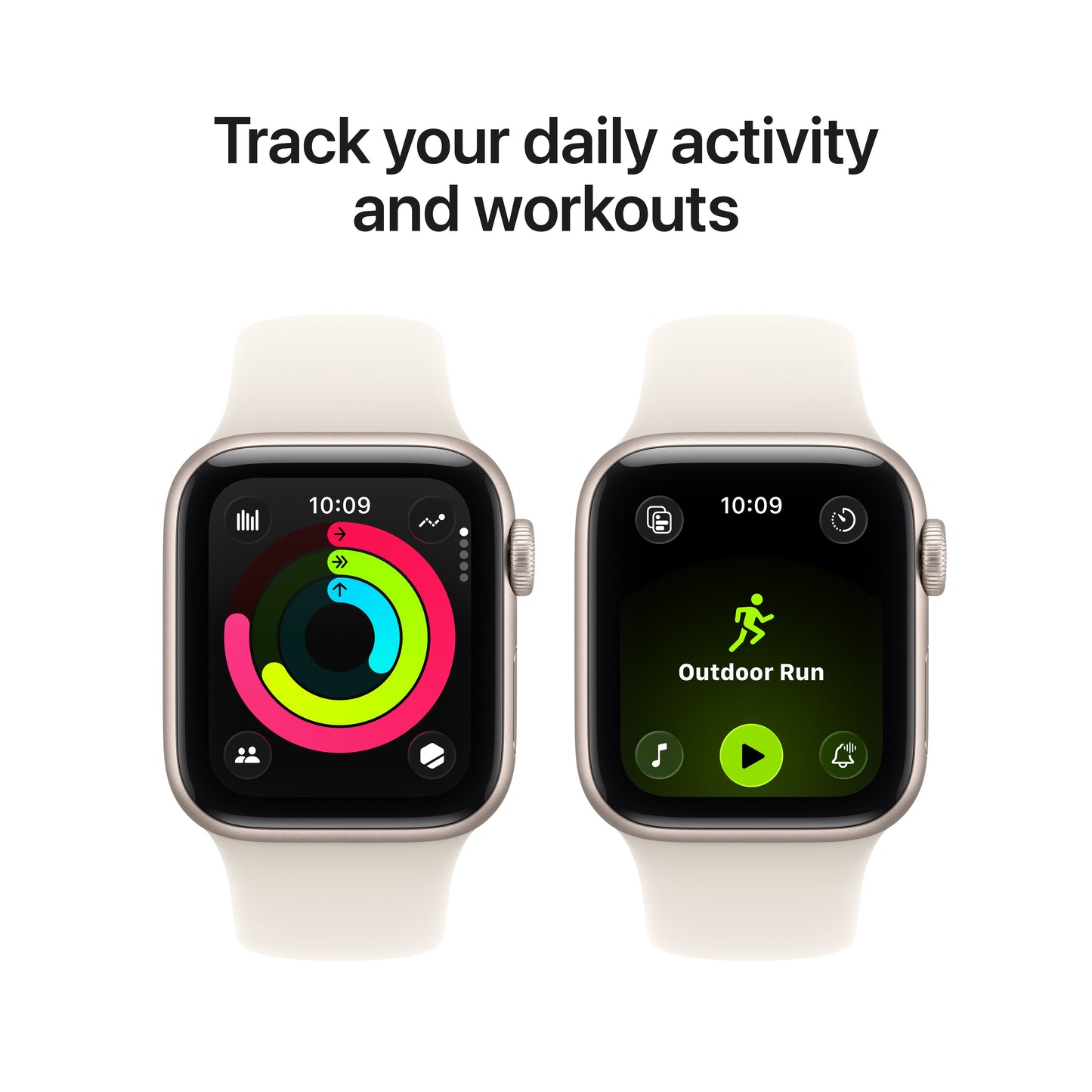 Apple Watch SE 3 GPS 40mm Starlight Aluminium Case with Starlight Sport Band - M/L