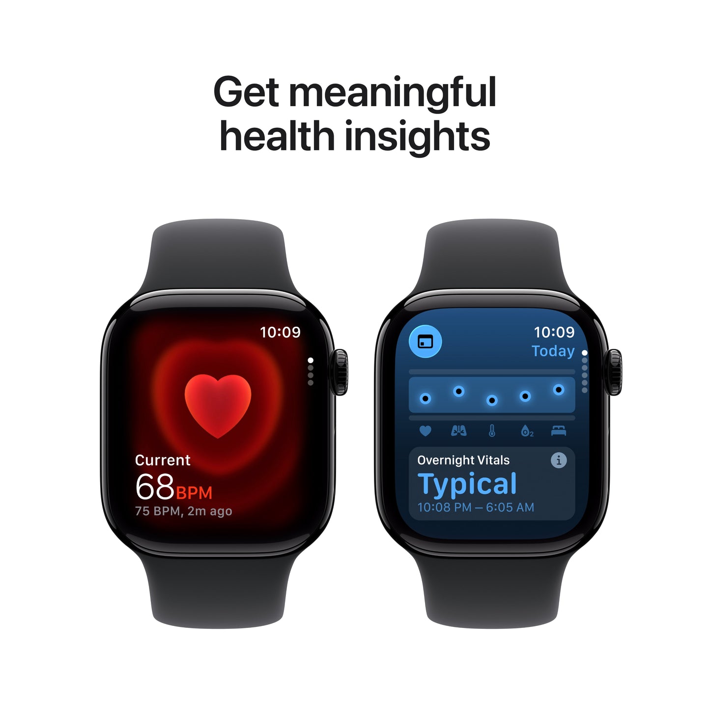 Apple Watch Series 11 GPS 42mm Jet Black Aluminium Case with Black Sport Band - S/M