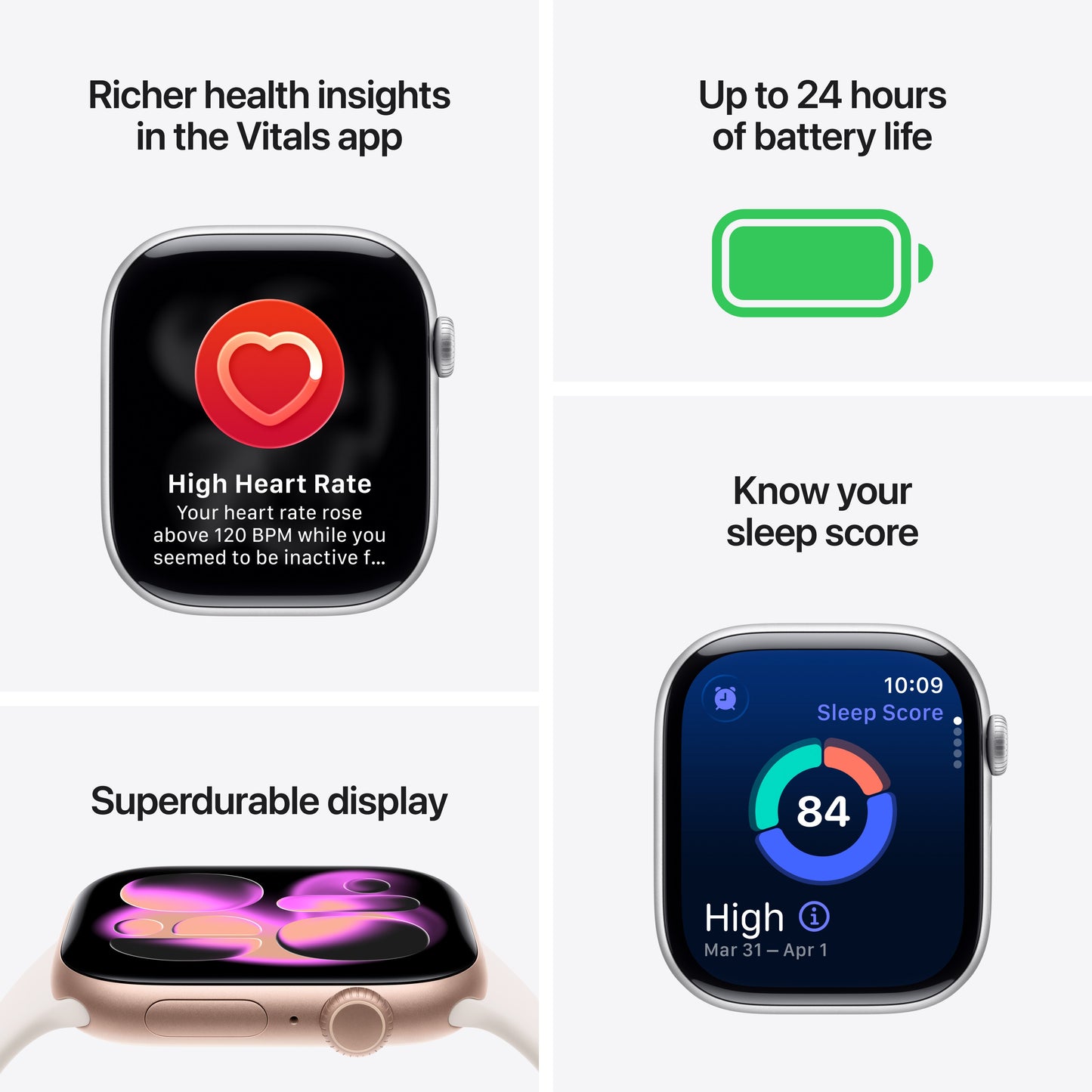 Apple Watch Series 11 GPS 42mm Rose Gold Aluminium Case with Light Blush Sport Band - S/M