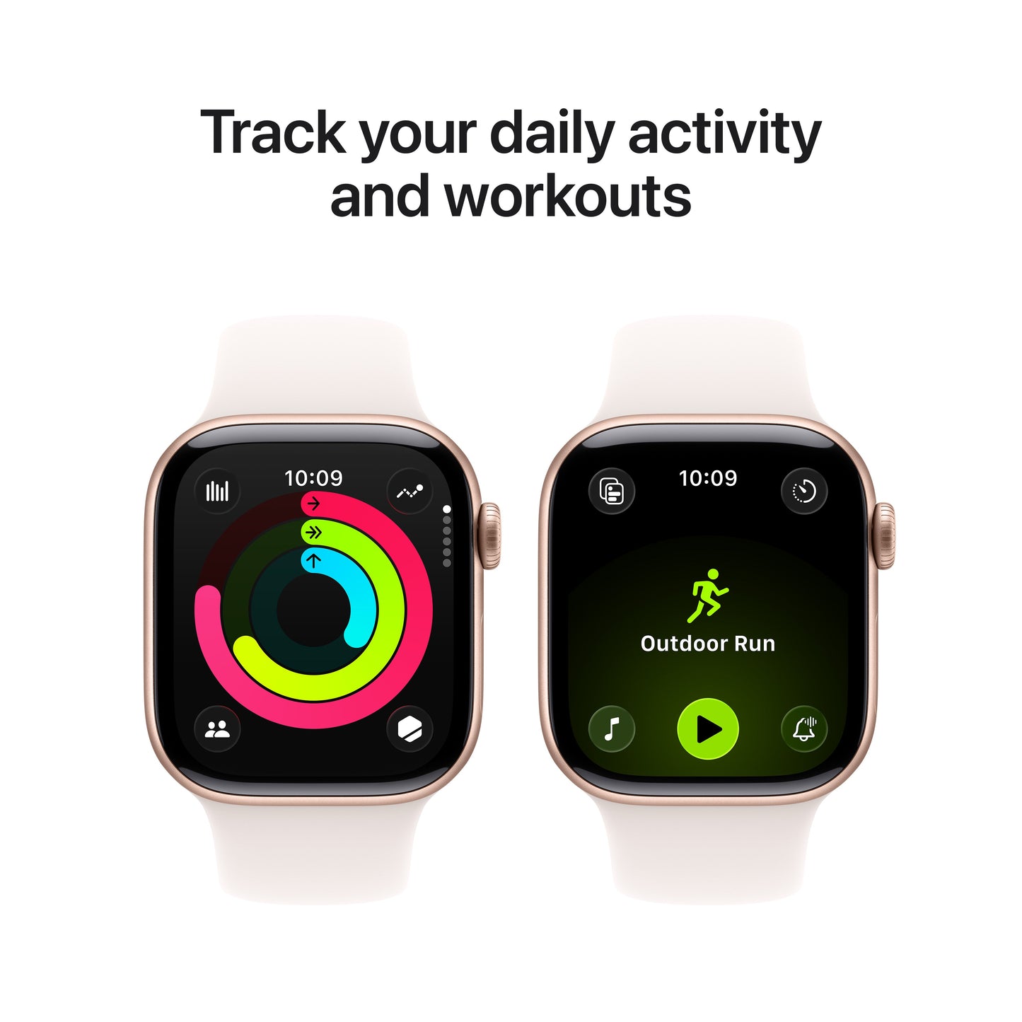 Apple Watch Series 11 GPS 42mm Rose Gold Aluminium Case with Light Blush Sport Band - S/M