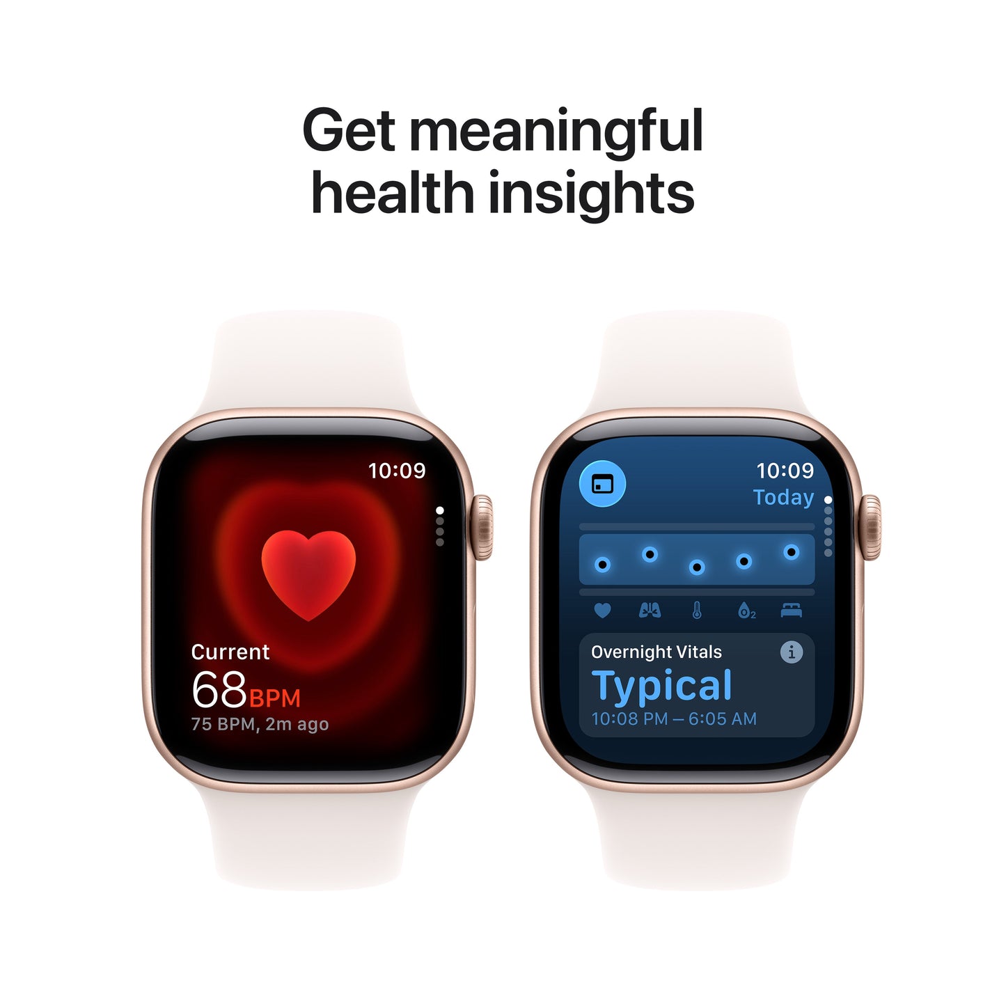 Apple Watch Series 11 GPS 42mm Rose Gold Aluminium Case with Light Blush Sport Band - S/M