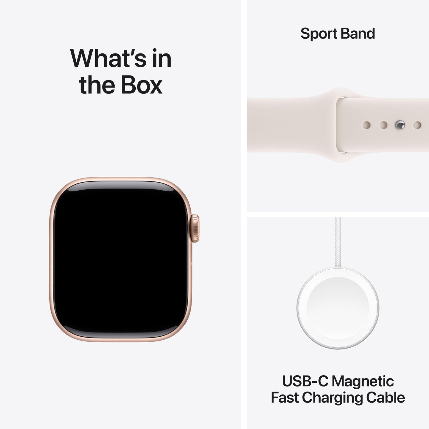 Apple Watch Series 11 GPS 42mm Rose Gold Aluminium Case with Light Blush Sport Band - S/M