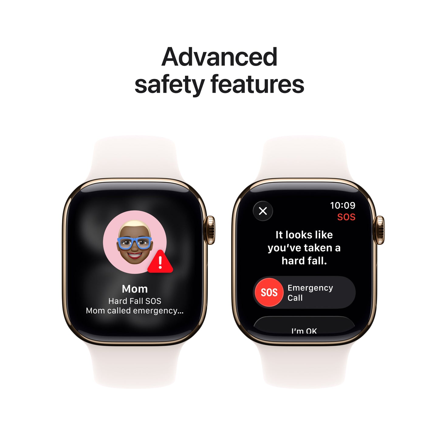 Apple Watch Series 11 GPS + Cellular 46mm Gold Titanium Case with Light Blush Sport Band - M/L