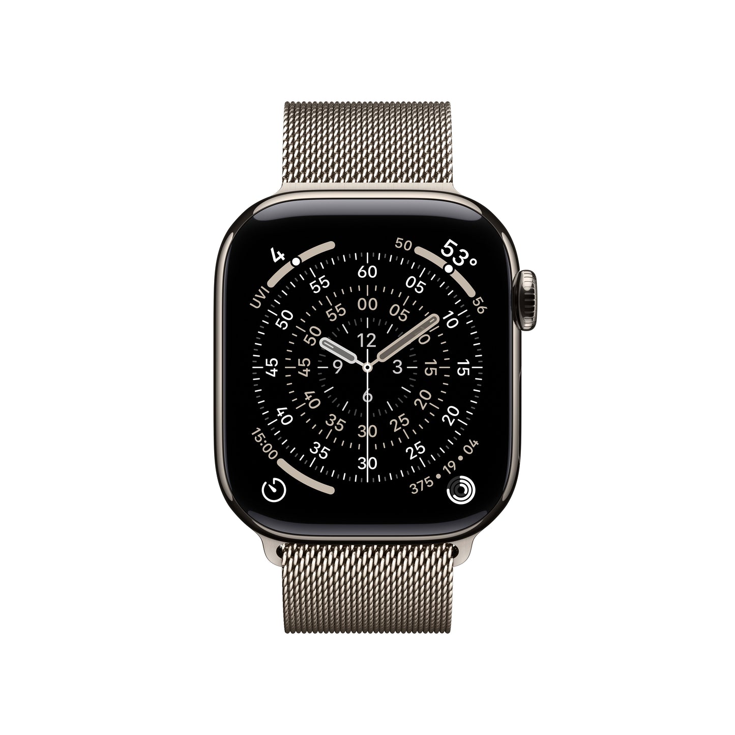 Apple Watch Series 11 GPS + Cellular 42mm Natural Titanium Case with Natural Milanese Loop