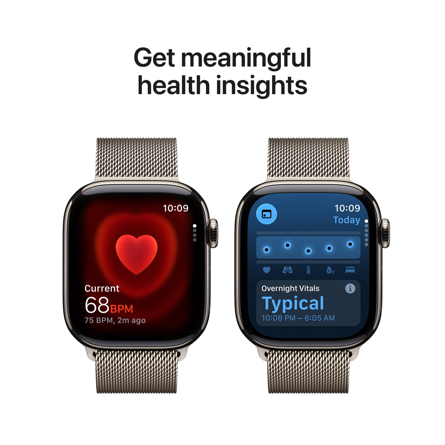 Apple Watch Series 11 GPS + Cellular 42mm Natural Titanium Case with Natural Milanese Loop