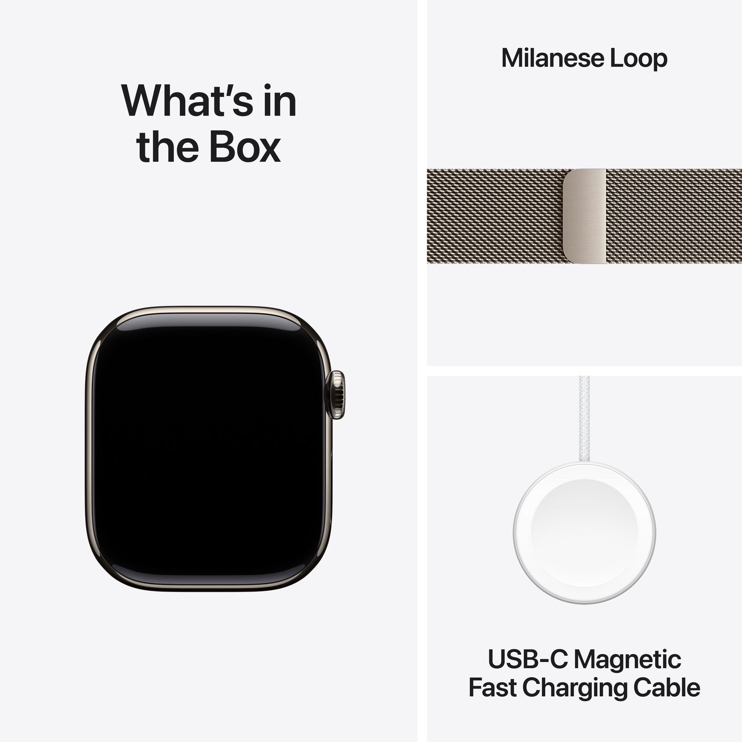 Apple Watch Series 11 GPS + Cellular 42mm Natural Titanium Case with Natural Milanese Loop