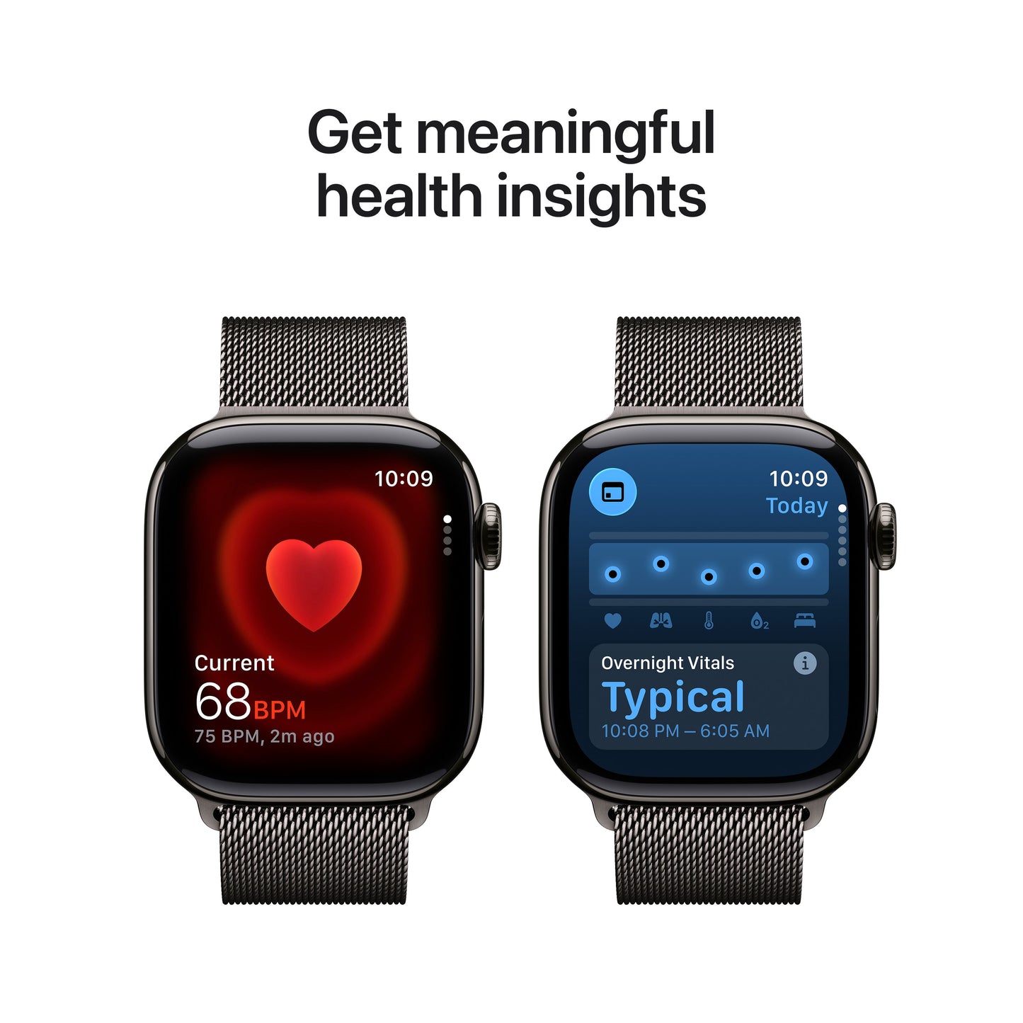 Apple Watch Series 11 GPS + Cellular 42mm Slate Titanium Case with Slate Milanese Loop