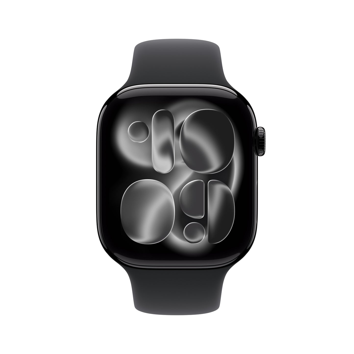 Apple Watch Series 11 GPS + Cellular 46mm Jet Black Aluminium Case with Black Sport Band - S/M