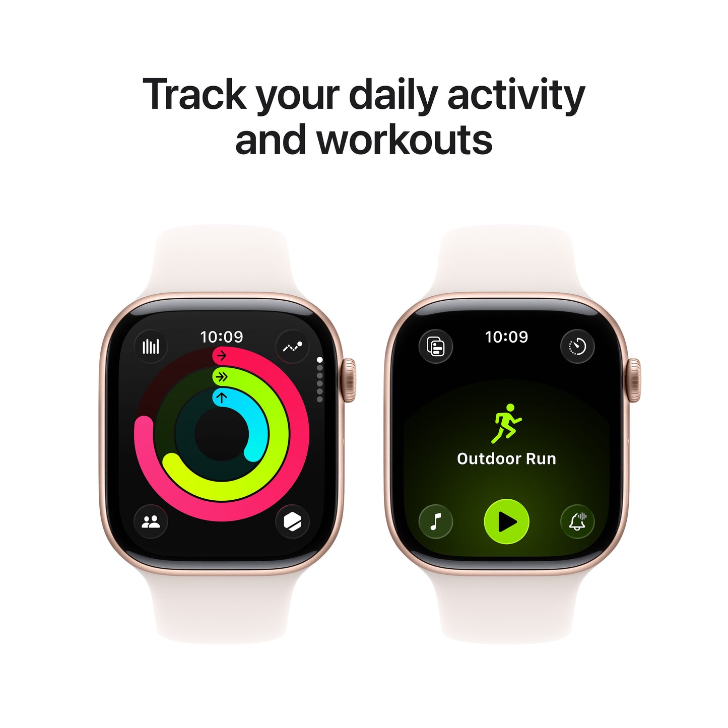 Apple Watch Series 11 GPS 46mm Rose Gold Aluminium Case with Light Blush Sport Band - S/M