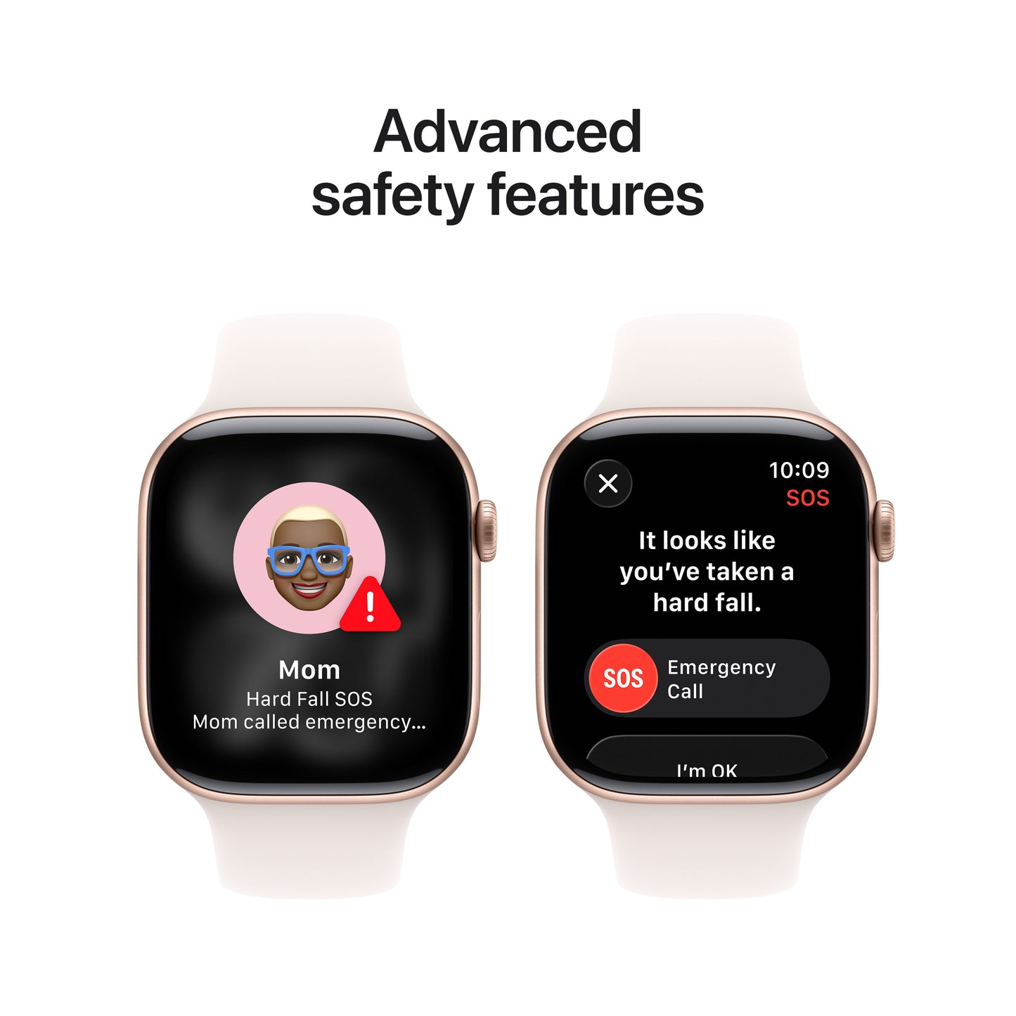 Apple Watch Series 11 GPS + Cellular 46mm Rose Gold Aluminium Case with Light Blush Sport Band - S/M