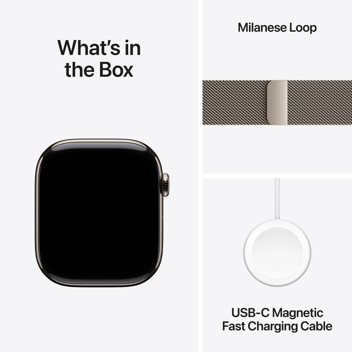 Apple Watch Series 11 GPS + Cellular 46mm Natural Titanium Case with Natural Milanese Loop - S/M