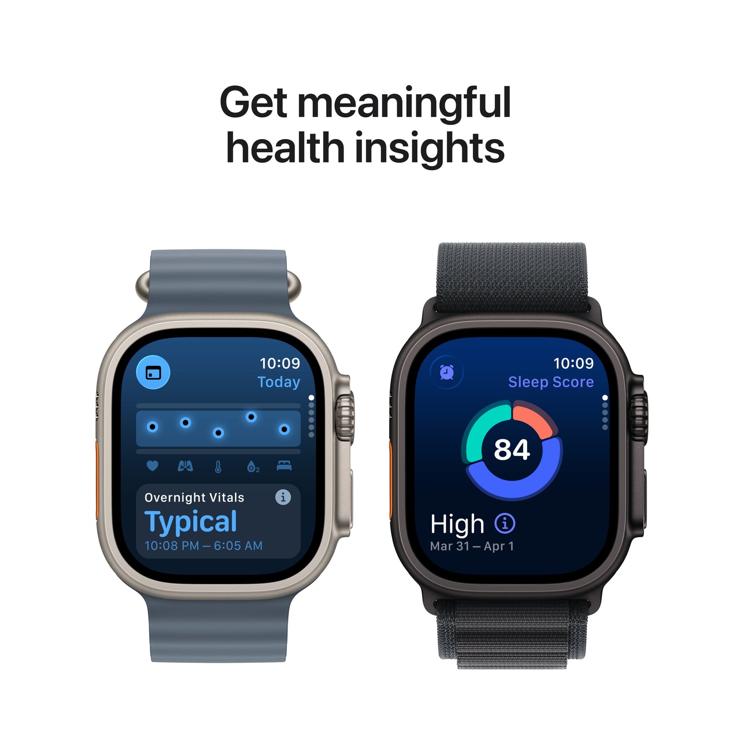 Apple Watch Ultra 3 GPS + Cellular 49mm Natural Titanium Case with Light Blue Alpine Loop - Small