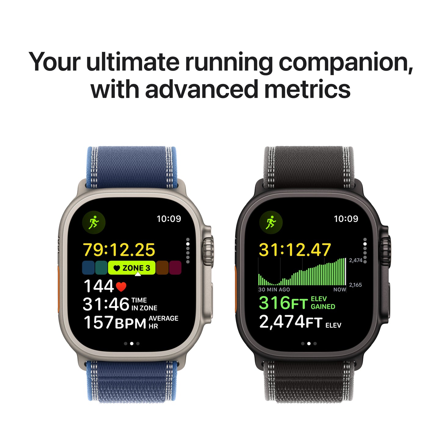 Apple Watch Ultra 3 GPS + Cellular 49mm Natural Titanium Case with Blue/Bright Blue Trail Loop - S/M