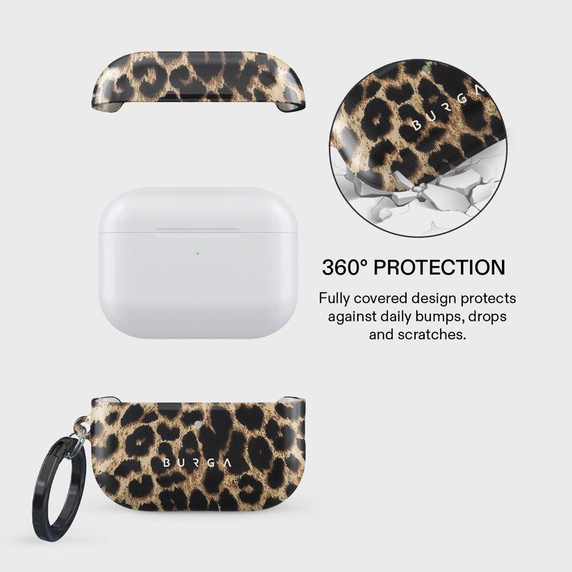 Husa de protectie BURGA pentru AirPods Pro 3, Maro - iSTYLE.ro