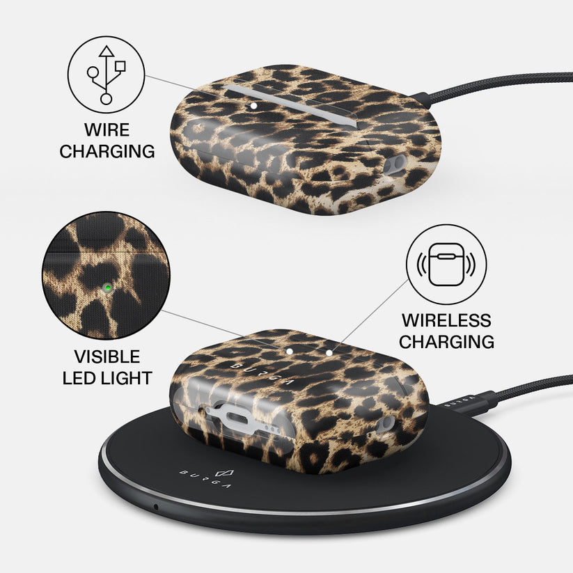 Husa de protectie BURGA pentru AirPods Pro 3, Maro - iSTYLE.ro