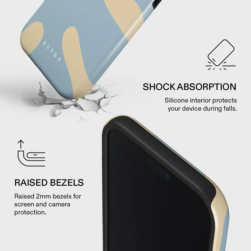 Husa de protectie BURGA pentru iPhone Air, Bleu/Galben - iSTYLE.ro