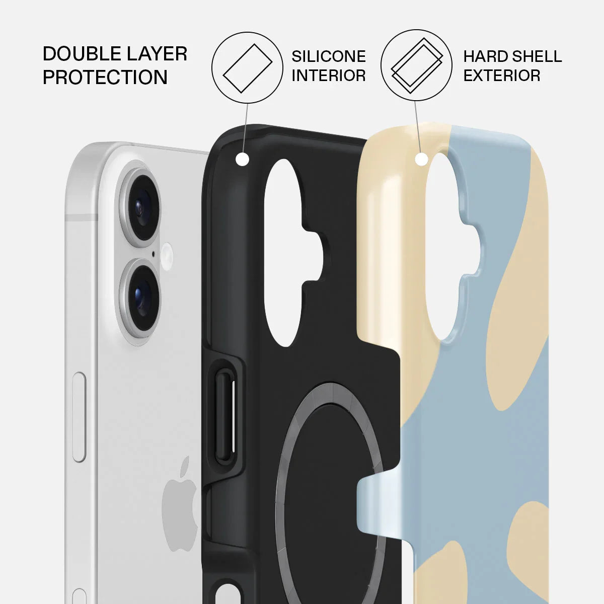 Husa de protectie BURGA pentru iPhone 17, Bleu/Galben - iSTYLE.ro