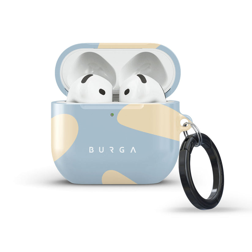 Husa de protectie BURGA pentru AirPods 4, Bleu/Galben - iSTYLE.ro