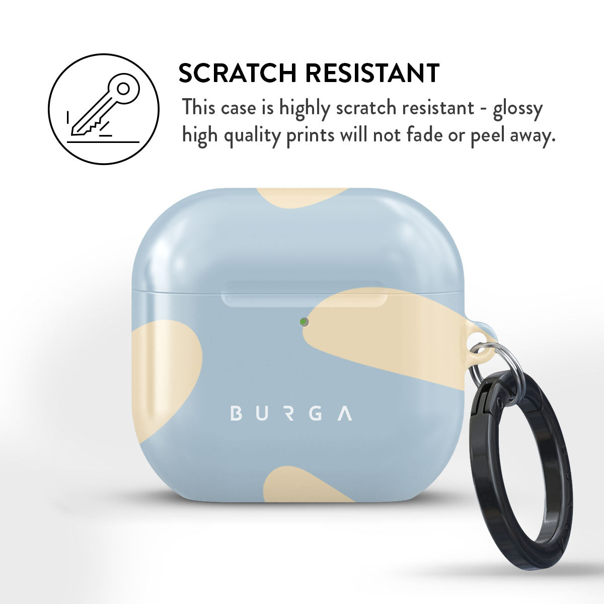 Husa de protectie BURGA pentru AirPods 4, Bleu/Galben - iSTYLE.ro