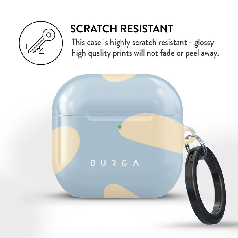 Husa de protectie BURGA pentru AirPods 4, Bleu/Galben - iSTYLE.ro