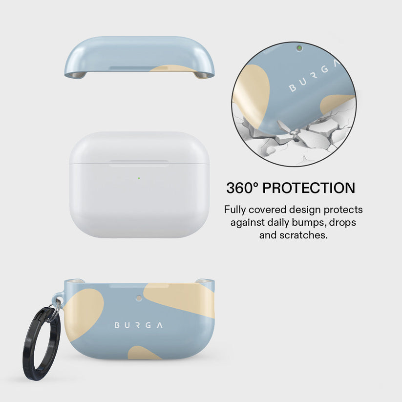Husa de protectie BURGA pentru AirPods Pro 3, Bleu/Galben - iSTYLE.ro