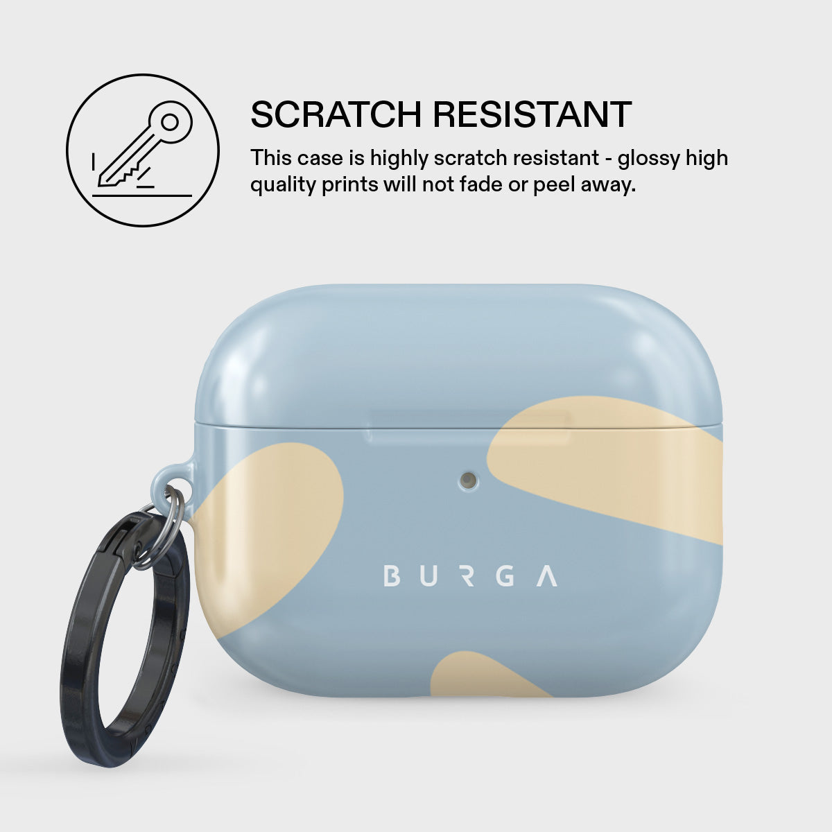 Husa de protectie BURGA pentru AirPods Pro 3, Bleu/Galben - iSTYLE.ro