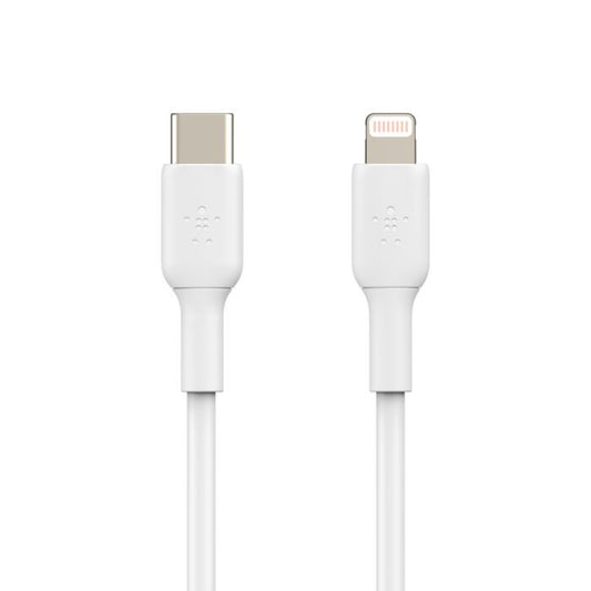 Cablu de date Belkin USB-C la Lightning, 1m, Alb