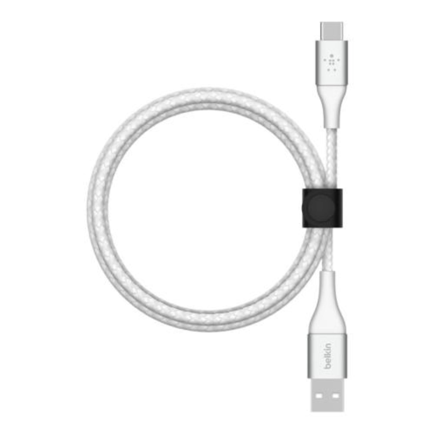 Cablu de date Belkin USB-C - USB-C, 1 m, 240W, Textil, Alb