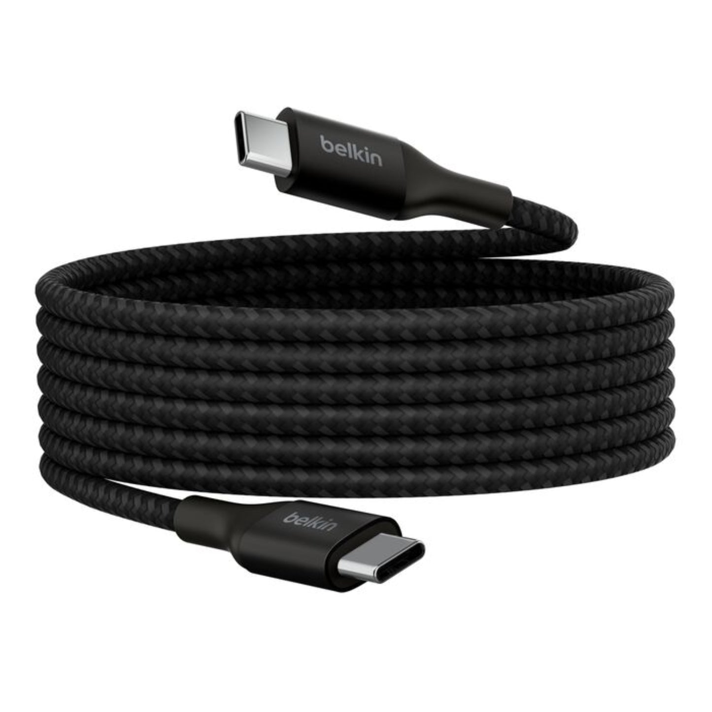 Cablu de date Belkin USB-C - USB-C, 2 m, 240W, Textil, Negru