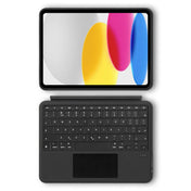 Husă cu tastatură detașabilă și trackpad DECODED pentru iPad 10.9" (Gen 10, 2022) / iPad 11" (Gen 11, A16, 2025), Bluetooth, iluminare, stand reglabil, negru