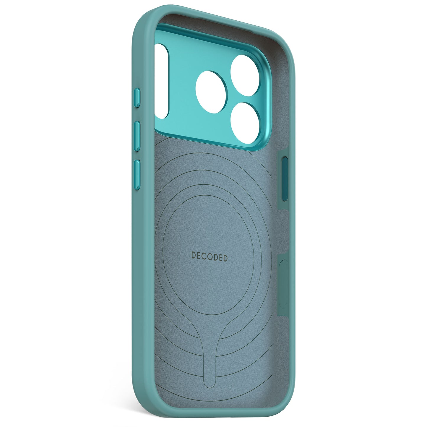 Husa de protectie DECODED Antimicrobian pentru iPhone 17 Pro, Silicon, Retro Blue