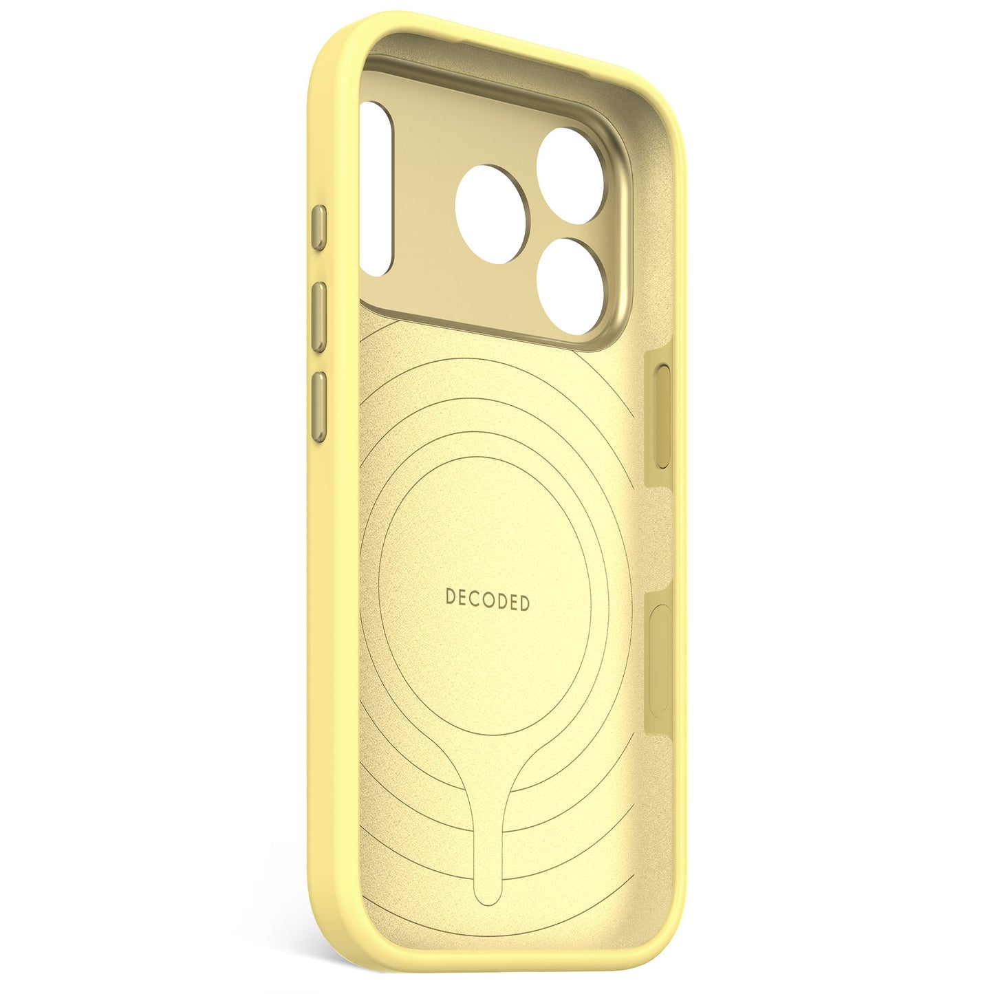 Husa de protectie DECODED Antimicrobian pentru iPhone 17 Pro, Silicon, Yuma Yellow