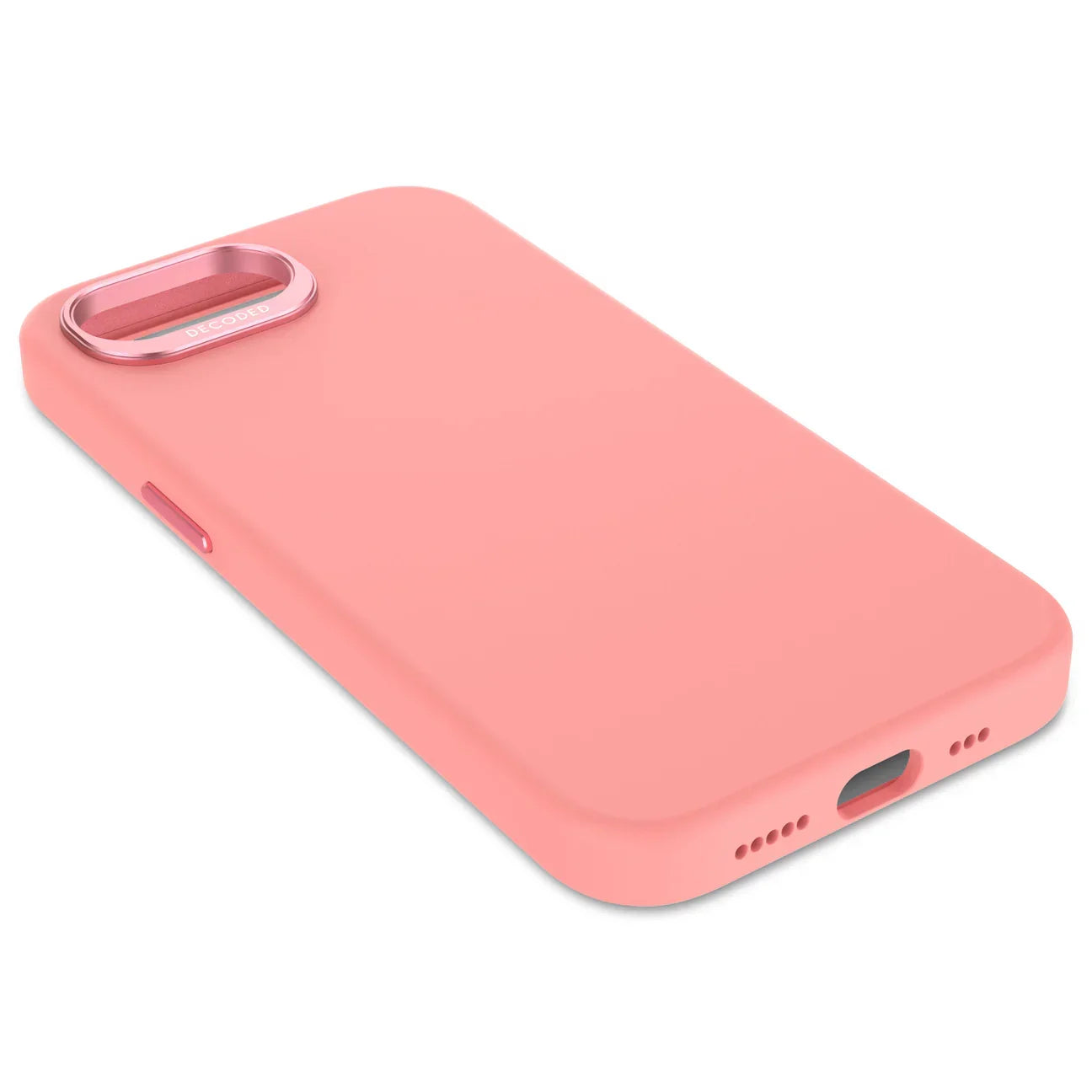 Husa Decoded anti-microbian cu MagSafe pentru iPhone 16e/17e, Silicon, BubbleGum Pink