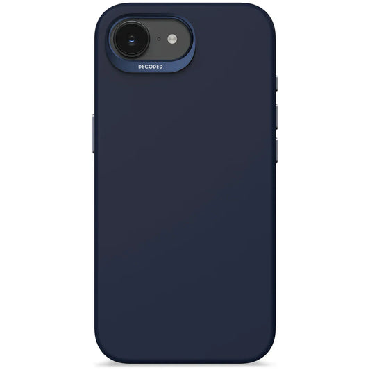 Husa Decoded anti-microbian cu MagSafe pentru iPhone 16e/17e, Silicon, Blue Navy