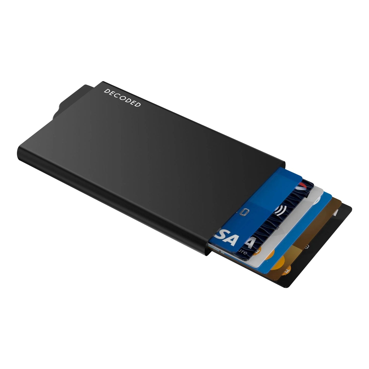 Suport magnetic de carduri DECODED, Negru