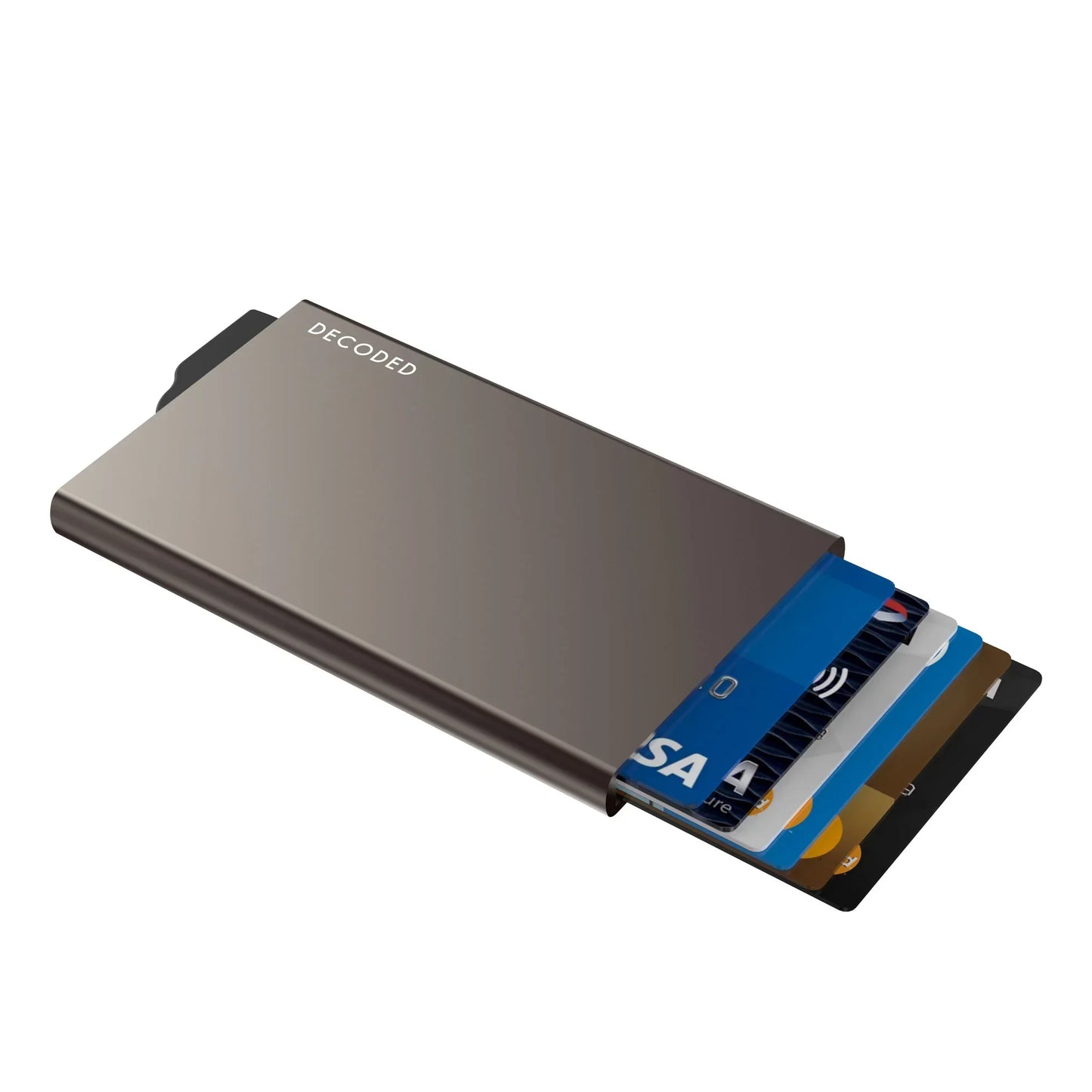 Suport magnetic de carduri DECODED, Gri