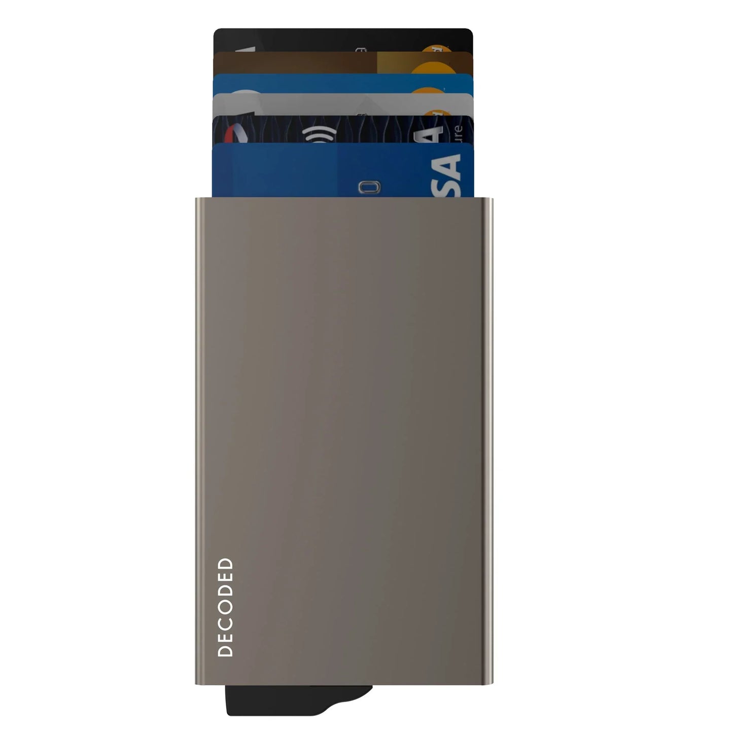 Suport magnetic de carduri DECODED, Gri