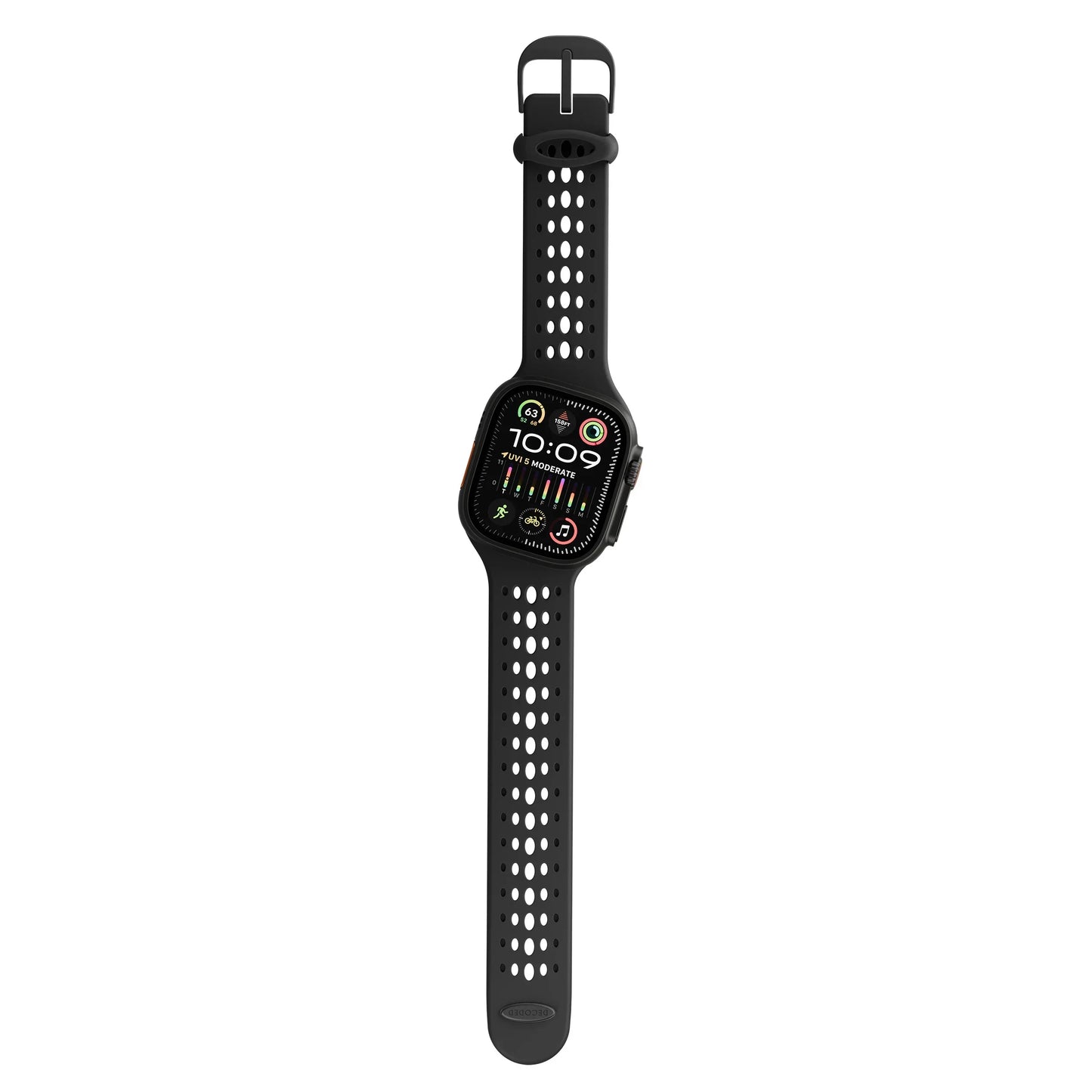 Curea DECODED Ares O pentru Apple Watch 44/46/49 mm, Silicon, Negru
