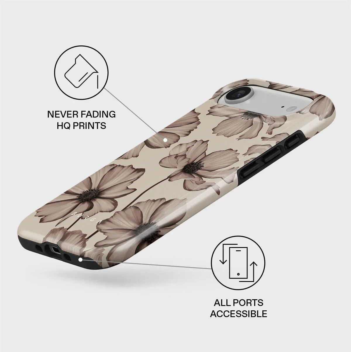 Husa de protectie BURGA pentru iPhone Air, Flori, Bej