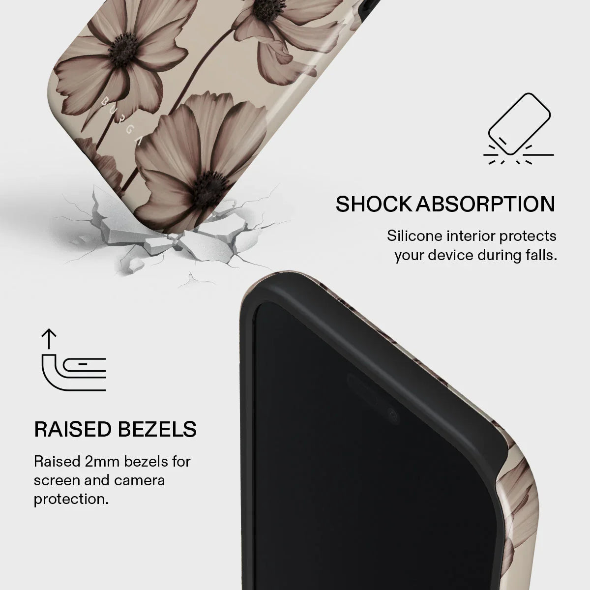 Husa de protectie BURGA pentru iPhone Air, Flori, Bej