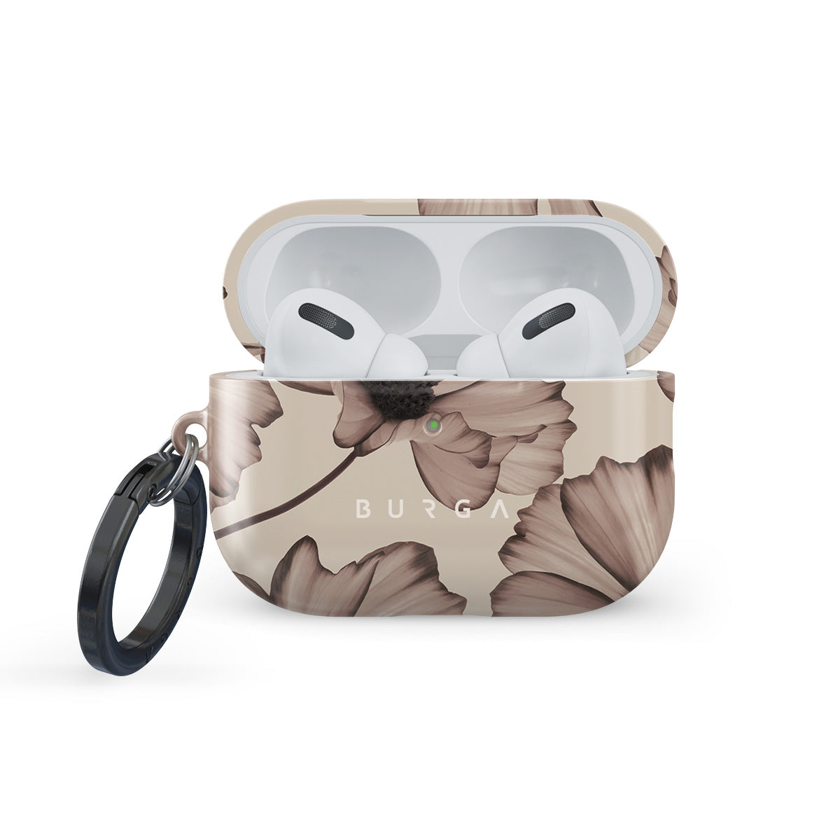 Husa de protectie BURGA pentru AirPods Pro 3, Flori, Bej - iSTYLE.ro