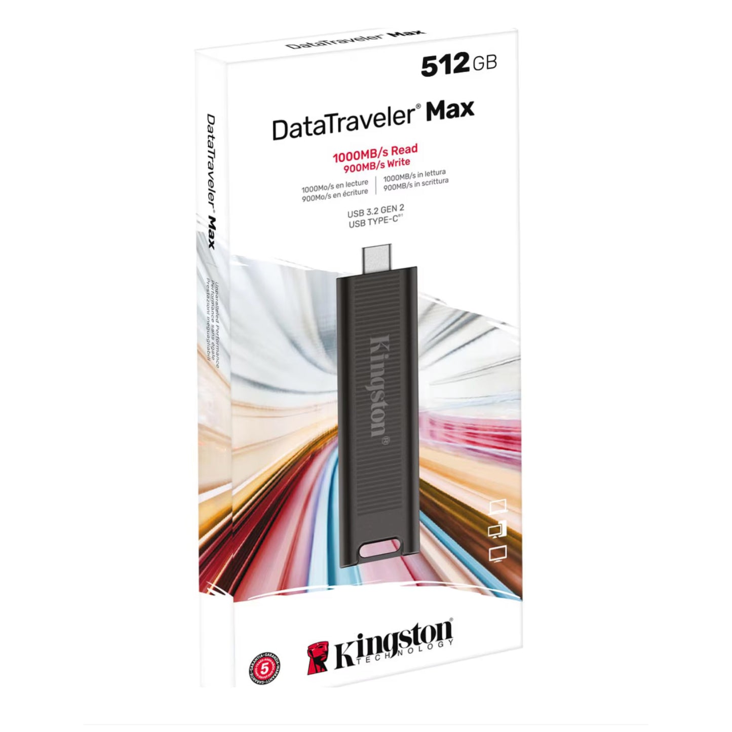 Stick de memorie KINGSTON DataTraveler 1000R, 512 GB, USB-C, Negru