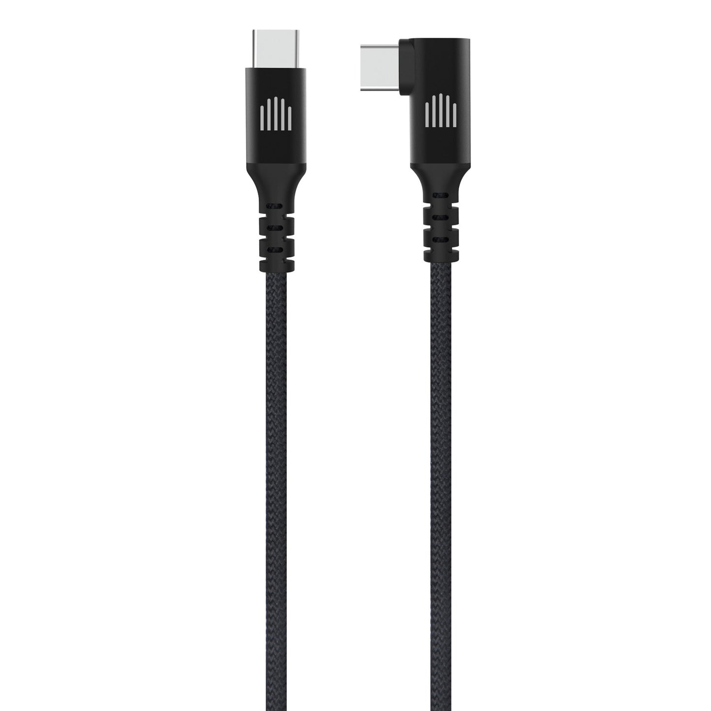 Cablu DVICED USB-C - USB-C, 90°, 1.25m, Negru