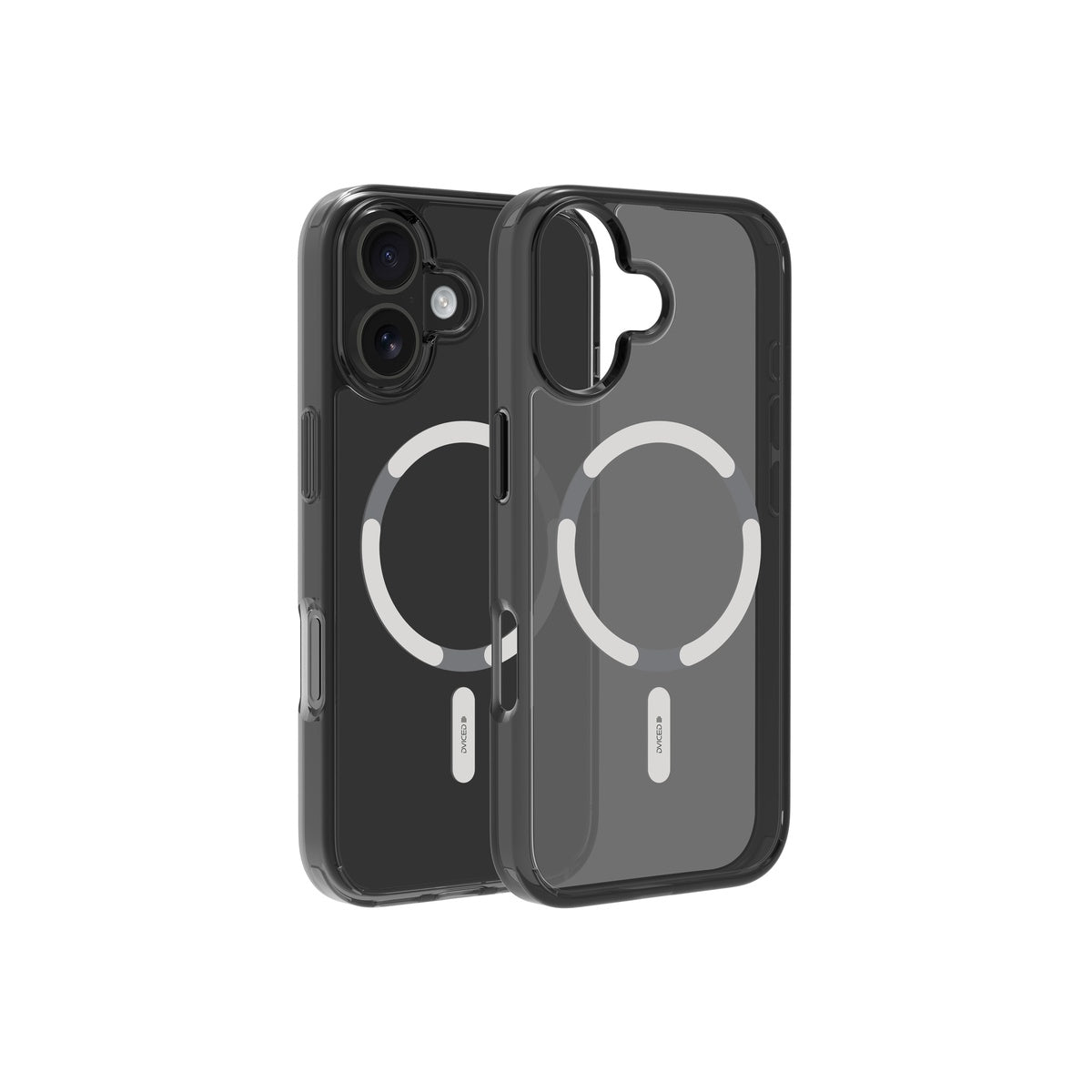 Husă de protectie DVICED din silicon pentru iPhone 17, MagSafe, Fumuriu-Argintiu