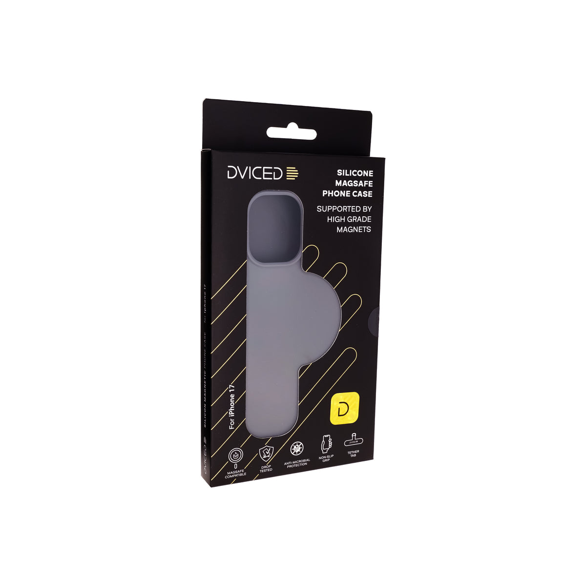 Husă de protectie DVICED din silicon pentru iPhone 17, Gri